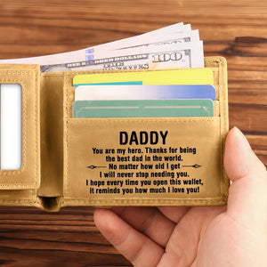 Dad The Man The Myth The Legend - Personalized Leather Wallet