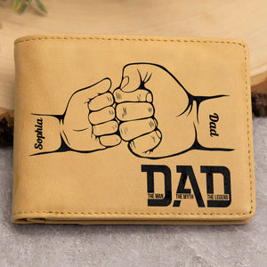 Dad The Man The Myth The Legend - Personalized Leather Wallet