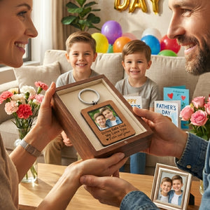 Personalized Photo Keychain for Dad – Drive Safe Gift, Father’s Day Gift from Kids