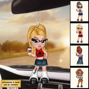 Y2K Fashion Girl Personalized Acrylic Car Ornament