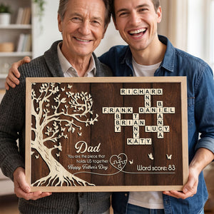 Dad You Are The Piece That Holds Us Together Crossword - Personalized Poster - Father's Day Gift For Dad, Husband