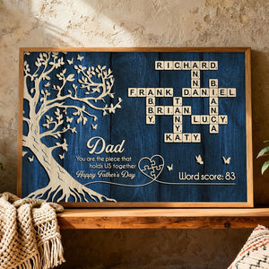 Dad You Are The Piece That Holds Us Together Crossword - Personalized Poster - Father's Day Gift For Dad, Husband