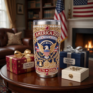 Patriotic 250 USA Tumbler - Personalized Anniversary Gifts