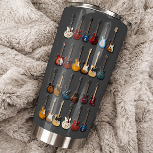 A Passion For Music, Personalized Stainless Steel Tumbler, Gift For Guitarists