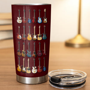 A Passion For Music, Personalized Stainless Steel Tumbler, Gift For Guitarists