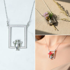 Floral Necklace - Gift For Mom Grandma Wife