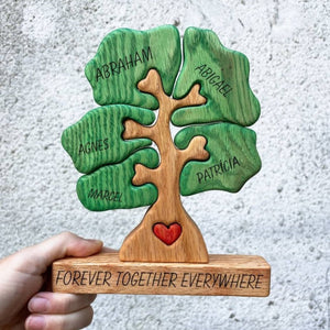 Personalized Family Tree Wooden Art Puzzle, Gift For Family