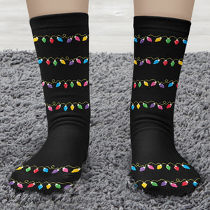 Christmas Movies Watching Socks - Personalized Crew Socks