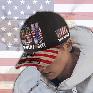 Firefighter Custom Cap 9-11 Never Forget Personalized Gift