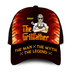 Personalized BBQ The Grillfather Dad Cap