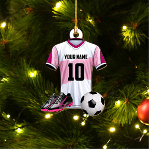 Custom Name Soccer Christmas Ornament, Christmas Gift For Soccer Lover, Gift For Soccer Player