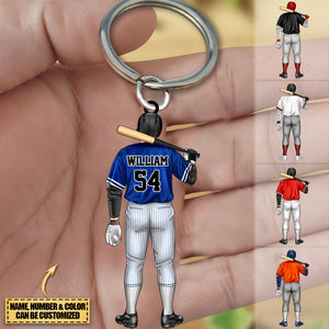 Personalized Gift ,Baseball Lover Acrylic Keychain