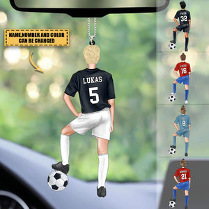 Personalized soccer player Hanging Ornament-Great Gift Idea For Soccer Players&Soccer Lovers