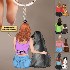 Personalized Memorial Gift Idea For Dog Lover,Pet Mom Acrylic Keychain