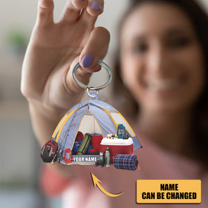 Personalized Camping Tent02 Acrylic Keychain