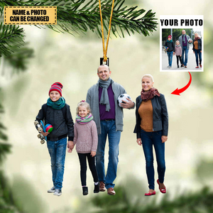 Personalized Christmas Hanging Ornament - Gift For Family members - Custom Your Photo
