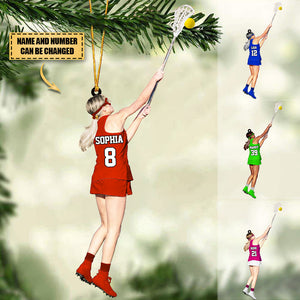 Personalized Lacrosse Players Christmas Ornament, Gift for Lacrosse Lovers