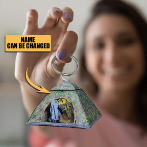 Personalized Camping Tent Acrylic Keychain