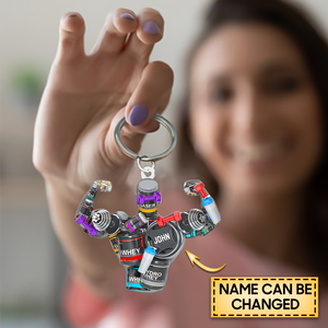 Bodybuilding Bodybuilder Personalized Acrylic Keychain