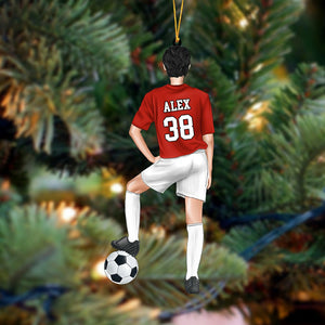 Personalized soccer player Hanging Ornament-Great Gift Idea For Soccer Players&Soccer Lovers