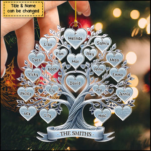 Family Tree Name - Gift For Families, Children, Grandchildren Personalized Acrylic Ornament