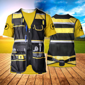 Personalized Electrician 3D All Over Print T-Shirt