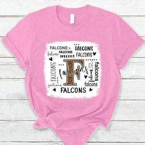 Falcons Leopard Teacher T-Shirt