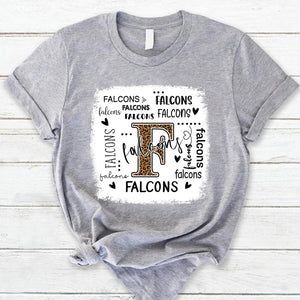 Falcons Leopard Teacher T-Shirt