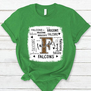 Falcons Leopard Teacher T-Shirt