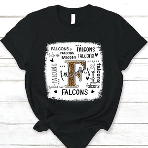 Falcons Leopard Teacher T-Shirt