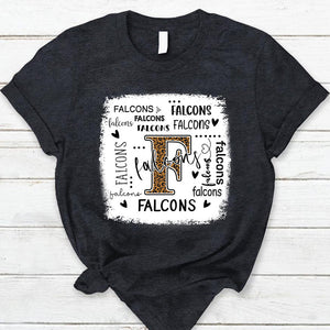 Falcons Leopard Teacher T-Shirt