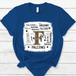 Falcons Leopard Teacher T-Shirt