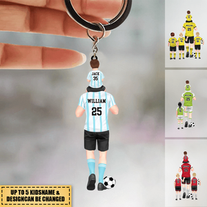 Personalized Soccer Dad/Grandpa & Kids Keychain