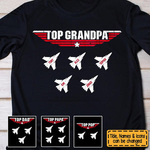 Personalized Gift Top Grandpa/Daddy/Dad/Papa T-Shirt