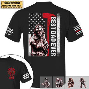 Best Firefighter Dad Ever Personalized Shirt