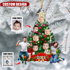 Personalized Upload Your Photo Christmas Tree Ornament