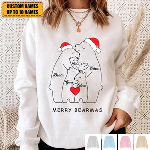 Custom Printed Bear Family Unisex Sweatshirt-Gift for Christmas