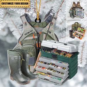 Fishing Gear Custom Acrylic Car / Christmas Ornament - Gift For Fishing Lovers
