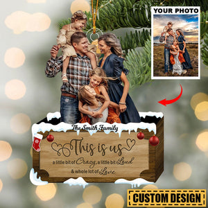 Customized Photo Ornament This Is Us - Personalized Photo Mica Ornament - Christmas Gift Family Members