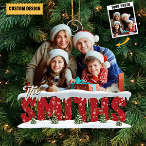 Custom Family Photo Acrylic Christmas Ornament