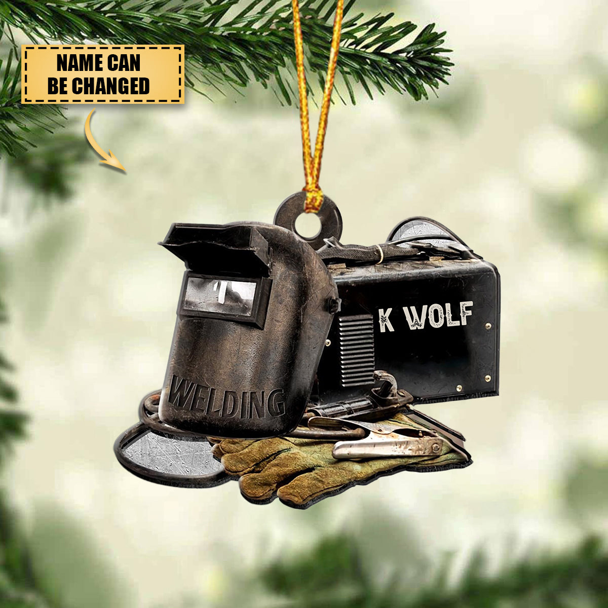 Personalized Welder Christmas Ornament