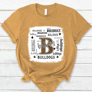 Bulldogs Leopard Teacher T-Shirt