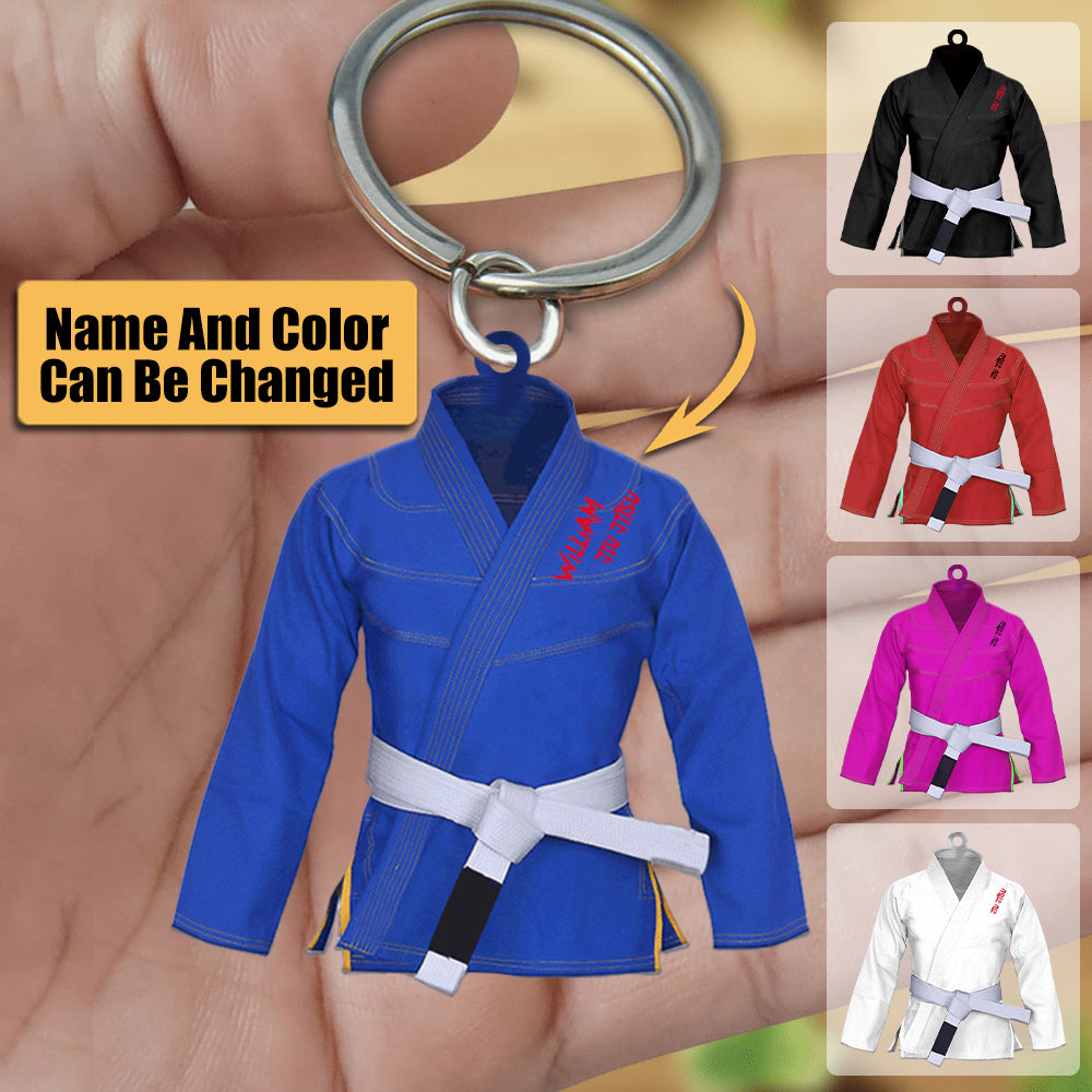 Jiu Jitsu Uniform Personalized Acrylic Keychain