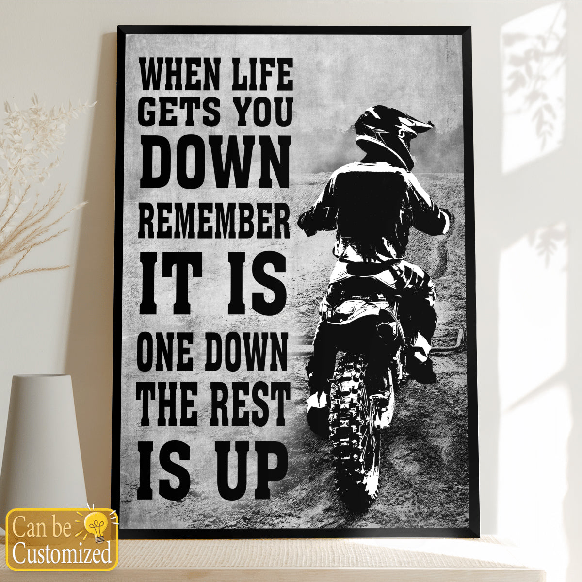 When Life Gets You Down Remember It'S One Down The Rest Is Up Vertical Personalized Poster
