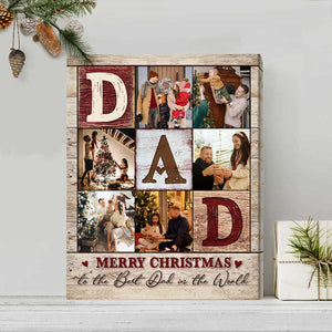 Dad Photo Collage Personalized Poster- Gifts For Dad-Birthday Gift Idea