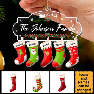 Stockings Family Gift Christmas Acrylic Ornament