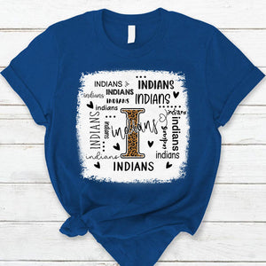 Indians Leopard Teacher T-Shirt