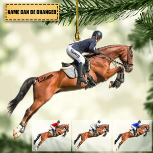 Personalized Equestrian Girl Ornament - Gift Idea For Horse Lover/ Christmas