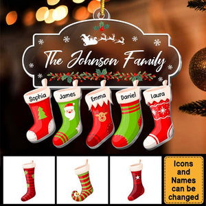 Stockings Family Gift Christmas  Acrylic Ornament