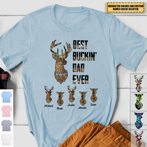 Best Buckin' Dad Ever Personalized Shirt Gift For Dad, Hunting Lovers